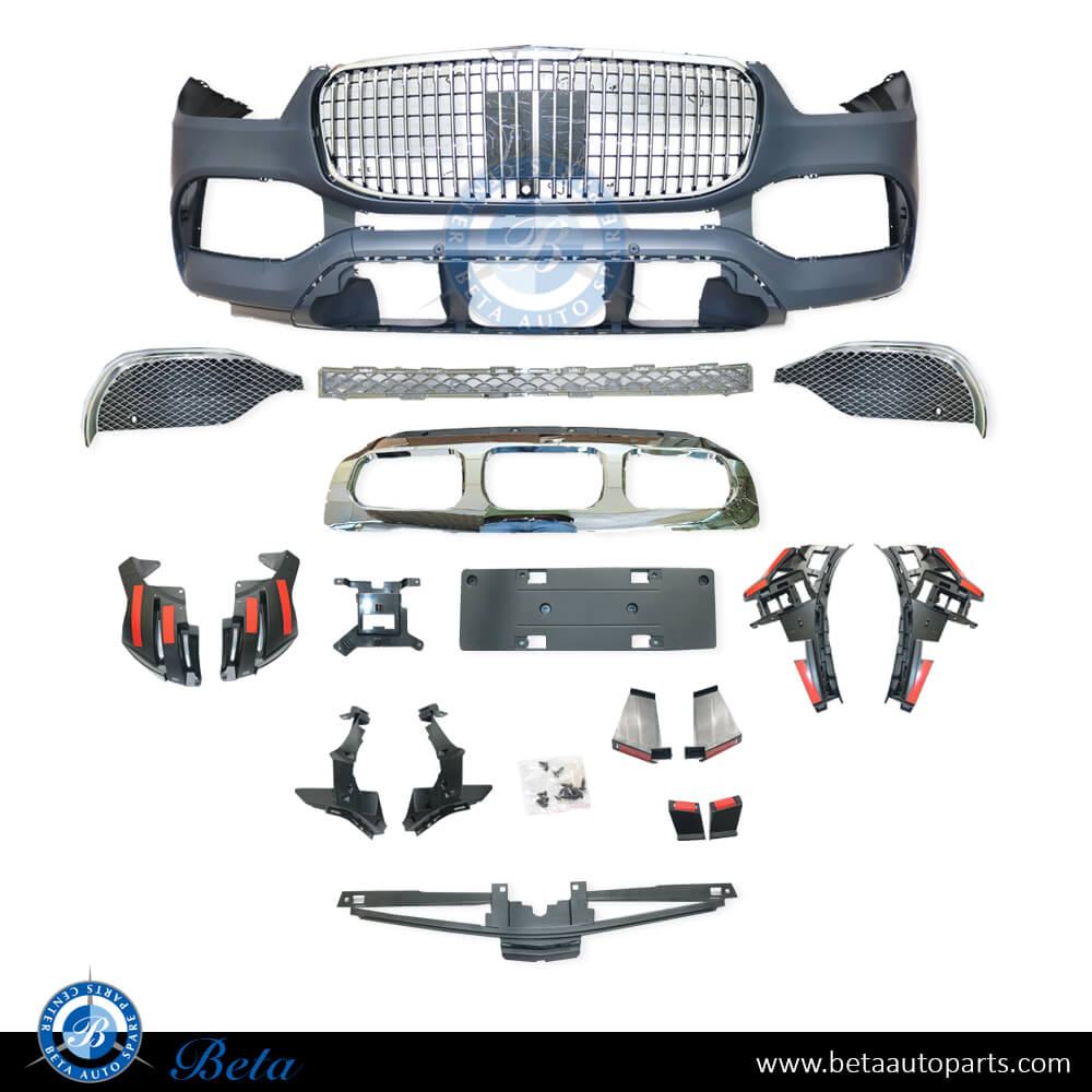 Front Bumper Assembly Maybach Look for Mercedes GLE-Class W167 2019-Up models, Part Number 1678855203 Front Bumper Assembly Maybach Look for Mercedes GLE-Class W167 2019-Up models, Part Number 1678855203